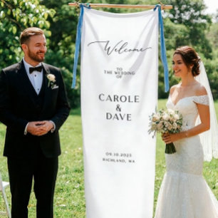 Lona Letrero de Bienvenida de Boda Personalizado – Pers