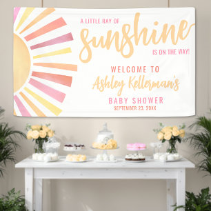 Lona Letrero de Bienvenida para Baby Shower Little Ray 