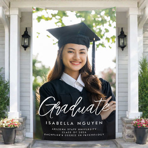 Lona Letrero de Graduación Editable, Banner con tu Foto