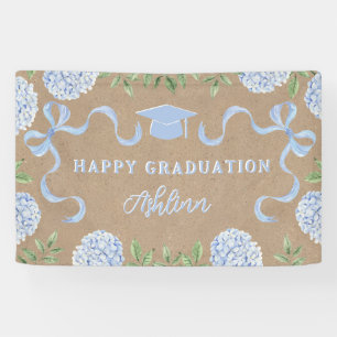 Lona Letrero de Graduación, Med. de Hortensia Azul Kraf