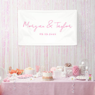 Lona Letrero de mesa de boda, tapiz personalizado colga