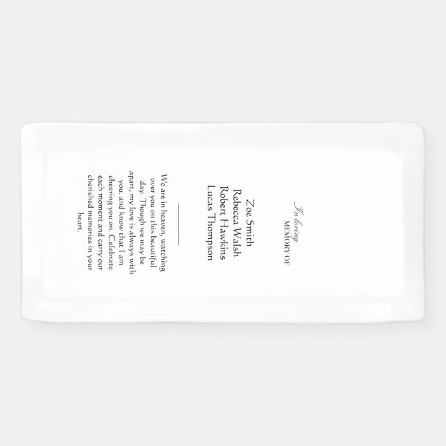 Lona Letrero de tela conmemorativo reservado personaliz (Horizontal)