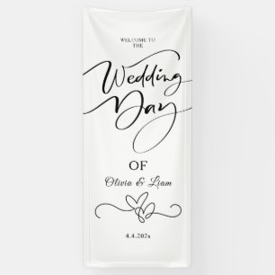 Lona Letrero de tela para boda personalizado, Letrero d