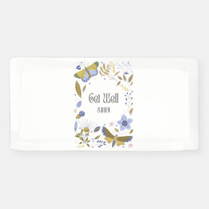 Lona Letrero de vinilo 2x1 Get Well Soon Blues