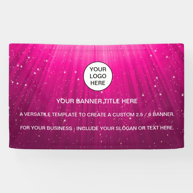 Lona Letrero empresarial iridiscente de ópalo con deste (Horizontal)