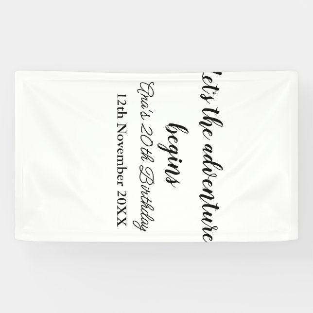 Lona lets the adventure begins 20th birthday add name d (Horizontal)