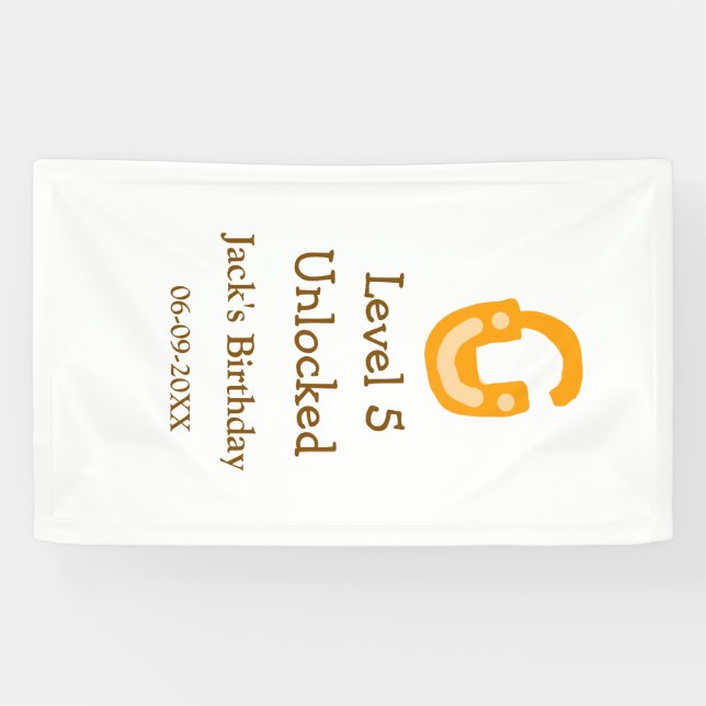 Lona Level 5 unlocked lock orange brown happy birthday  (Horizontal)