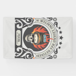 Lona Leyenda de soldador retirado del personalizado aña