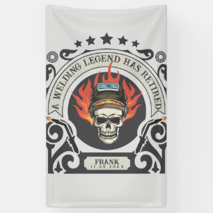 Lona Leyenda de soldador retirado del personalizado aña