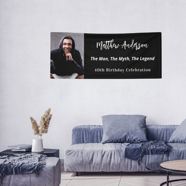 Lona Leyenda del mito del fotógrafo blanco negro de cum (Subido por el creador)