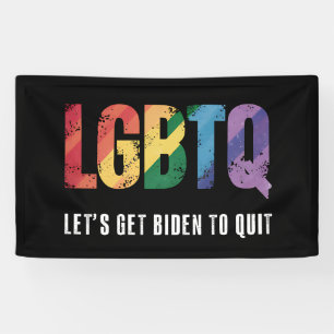 Lona LGBTQ Hagamos que Biden deje de lado el Orgullo Ga