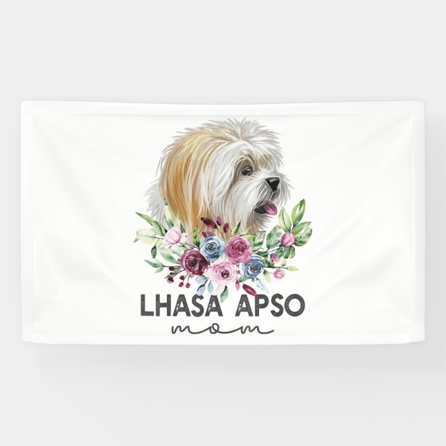 Lona Lhasa Apso Shirt Gifts Dog Mom (Horizontal)