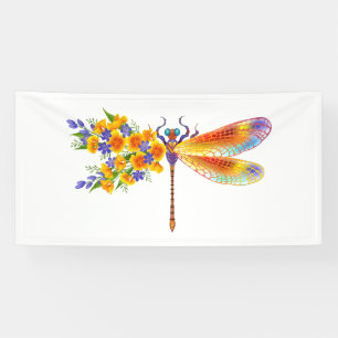 Lona Libélula de Flor Amarilla