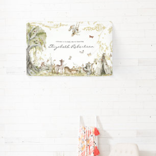 Lona Libro de cuentos Bienvenida al baby shower del b