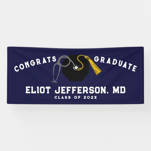 Lona Licenciatura en medicina por médica (Horizontal)