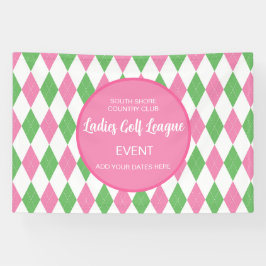 Lona Liga de Golf Femenino Estandarte Personalizado Arg