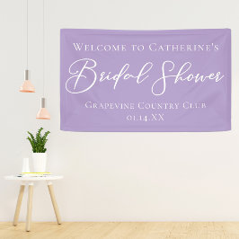 Lona Lilac Purple Bridal Shower Party Custom Welcome