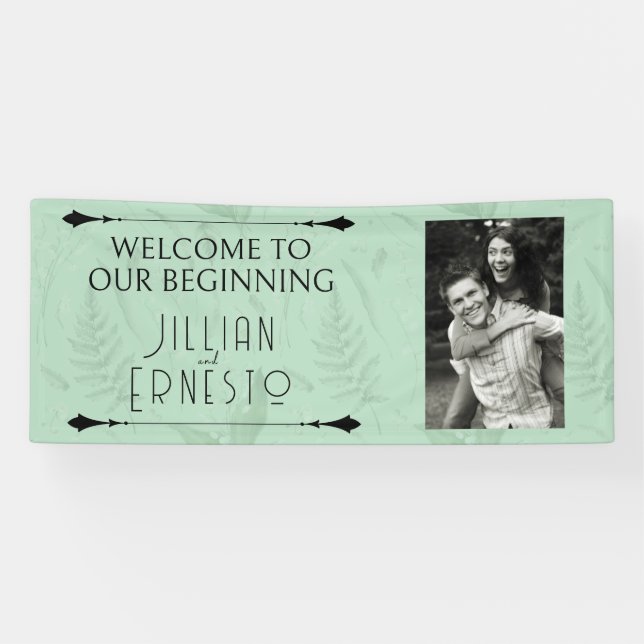 Lona Lily of Valley || Verde suave con foto (Horizontal)