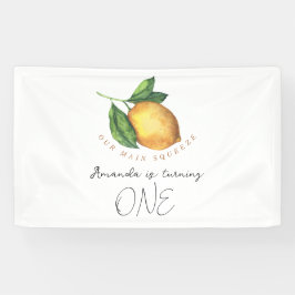 Lona Limón acuarela fiesta de primer cumpleaños