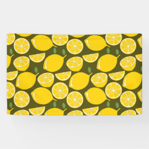Lona Limones Amarillos y Patrón Verde Oliva: Citrus Mod