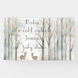 Lona linda ducha de bebé en el bosque