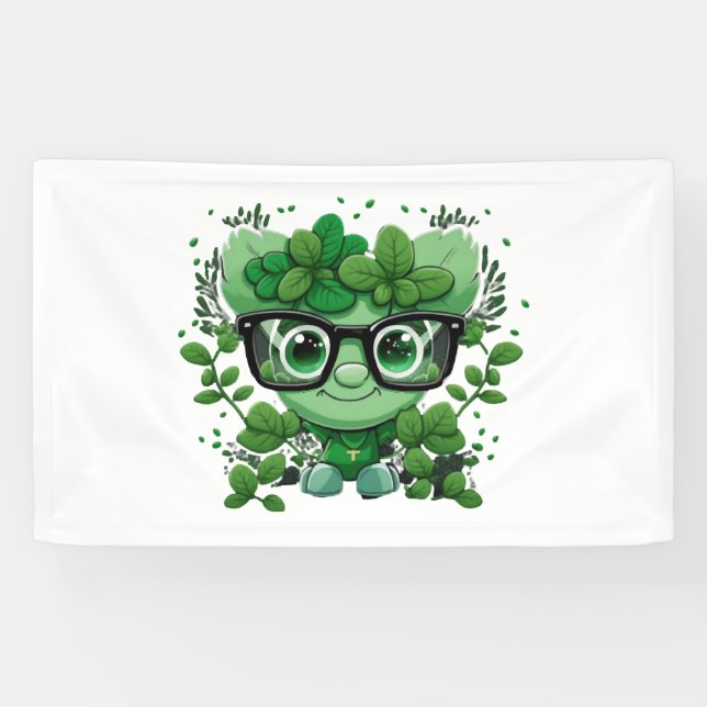 Lona lindo día de los Patrones lindo shamrock donde gaf (Horizontal)