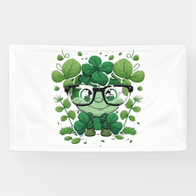 Lona lindo día de los Patrones lindo shamrock donde gaf (Horizontal)