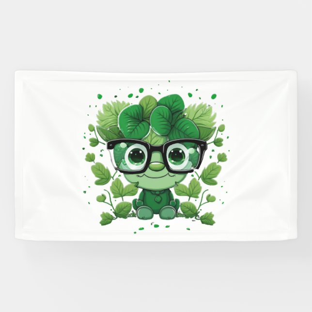 Lona lindo día de los Patrones lindo shamrock donde gaf (Horizontal)