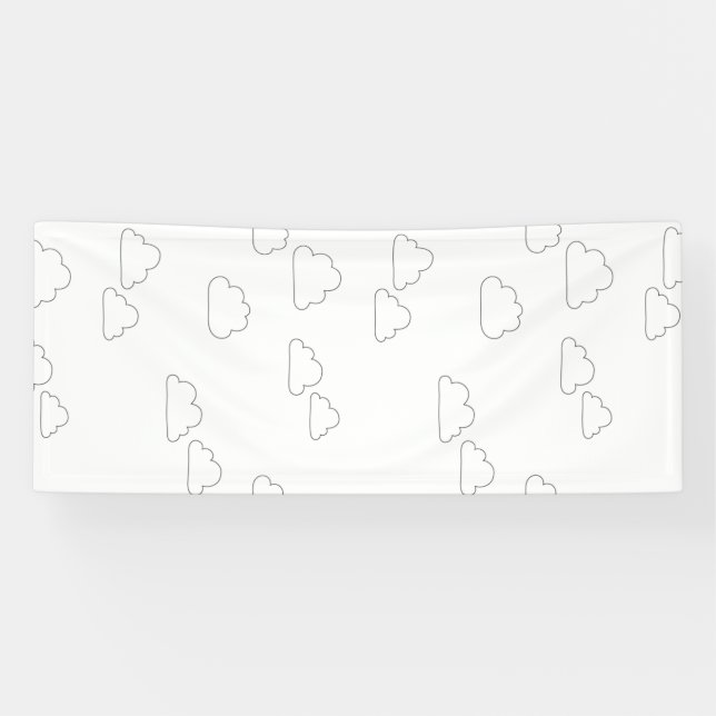 Lona Line Art, Banner de Alabaster (Horizontal)