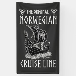 Lona Línea de crucero noruega original - Viaje nostálgi