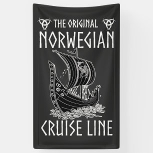 Lona Línea de crucero noruega original - Viaje nostálgi