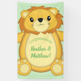 Lona Lion Baby Shower Green