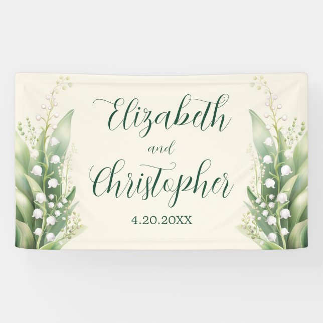 Lona Lirio elegante del valle Boda floral (Horizontal)