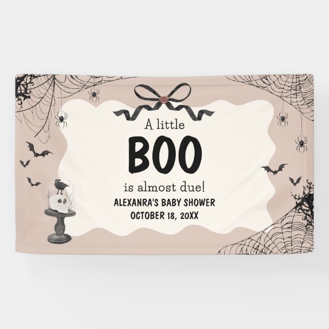 Lona Little Boo Halloween Gothic Baby Shower (Horizontal)