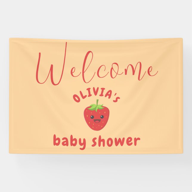 Lona Little Cutie Strawberry Baby Shower (Horizontal)