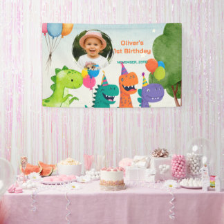 Lona Little Dino 1st Birthday Banner