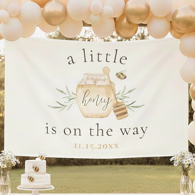 Lona Little Honey On The Way Bee Baby Shower Banner (Subido por el creador)