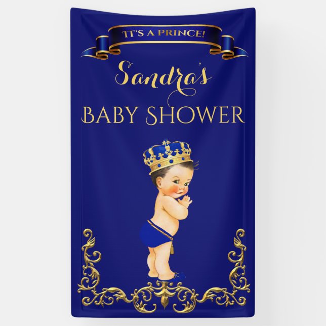 Lona Little Prince Royal Blue Gold Crown (Vertical)