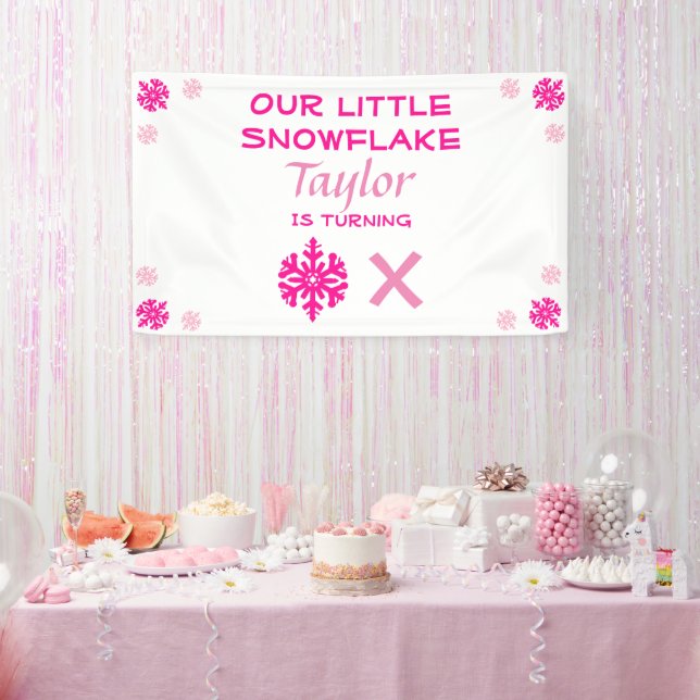 Lona Little Snowflake Any Age Birday (Fiesta)