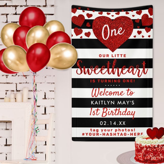 Lona Little Sweetheart Valentine's Day Any Age Birthday (Subido por el creador)