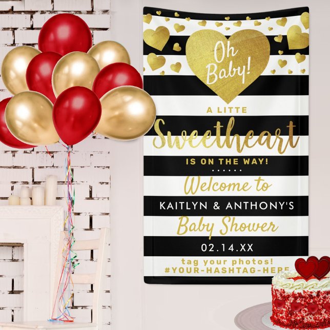 Lona Little Sweetheart Valentine's Day Baby Shower (Subido por el creador)