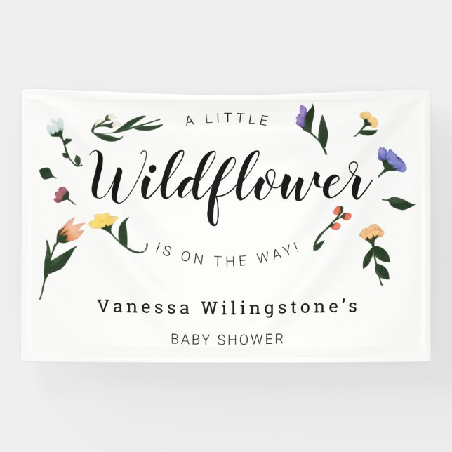 Lona Little Wildflower on the Way Floral Baby Shower (Horizontal)