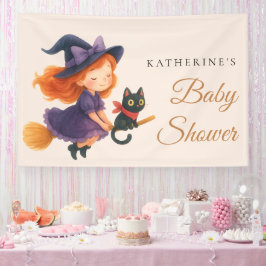Lona Little Witch & Cat | Halloween Girl Baby Shower
