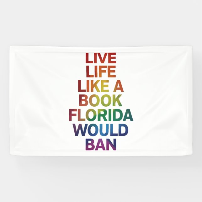 Lona Live Like Book Florida prohibiría el regalo del Or (Horizontal)