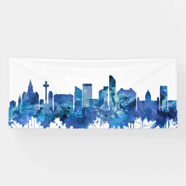 Lona Liverpool England Skyline Blue (Horizontal)