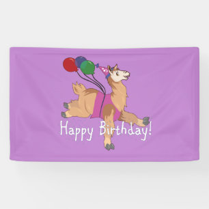 Lona Llama del feliz cumpleaños