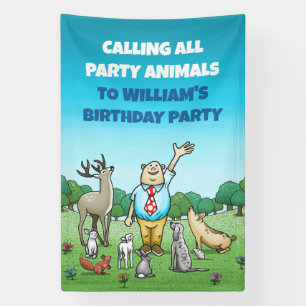 Lona Llamando a todos los animales cumpleaños