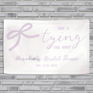 Lona Lluvia de boda acuarela con lazo púrpura