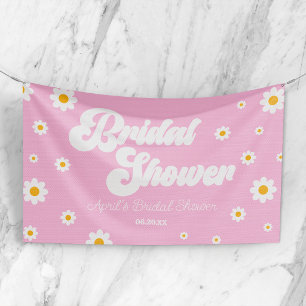 Lona Lluvia de Boda Floral de Flor de Margarita Retro R