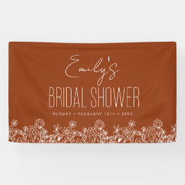 Lona Lluvia de Flores Silvestres Naranja Quemado Bridal